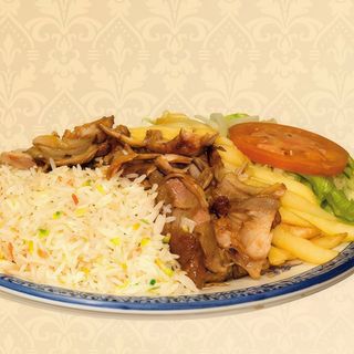 Plato Kebab con Arroz Basmati