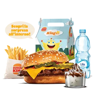 King junior cheeseburger menù