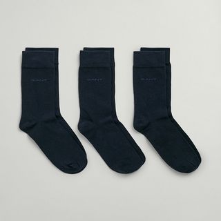 Paquete De Tres Pares De Calcetines De Algodón Suave - Marine