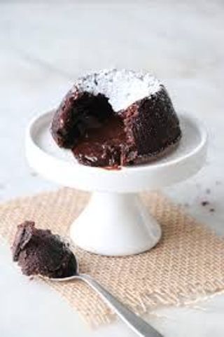 Soufflè cuore caldo al cioccolato scuro