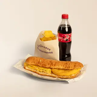 Menú Tortilla de Patatas Casera con Patatas Artesanales y Refresco