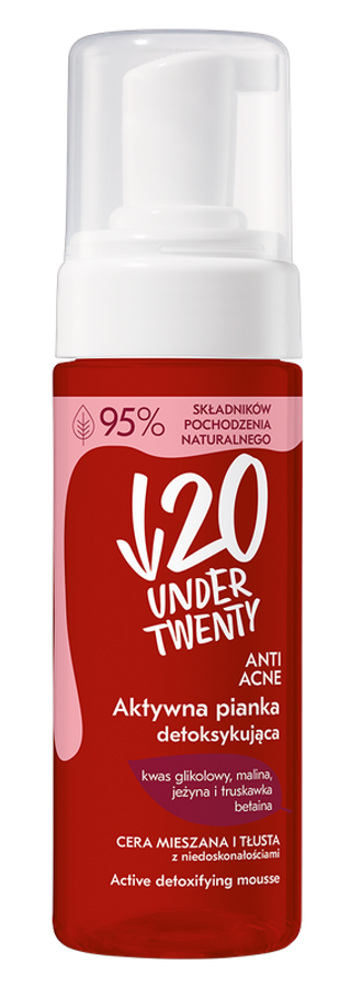 Spuma activa detoxifianta Under20 cu acid glicolic, 150ml