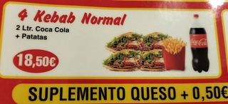 Oferta 4 Kebab Normal