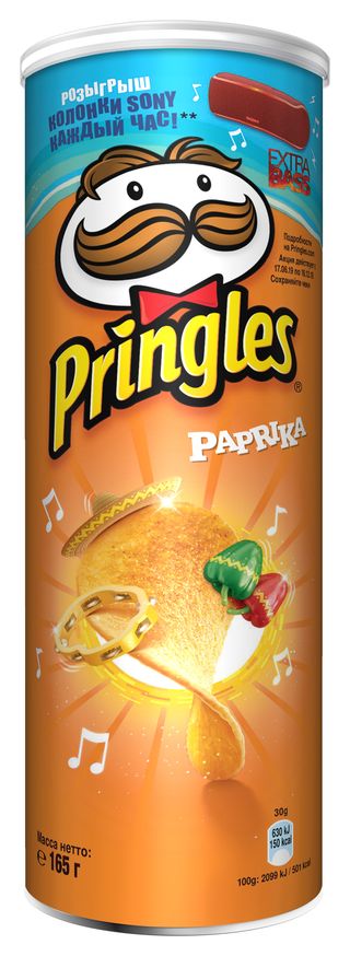 Chipsy klasyczna papryka Pringles. 0.16кг