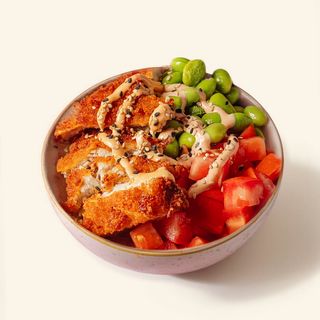 Poke Pequeño Katsu Chicken.