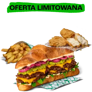 PODWÓJNY KROSANT AWOKADO ZESTAW POWIĘKSZONY