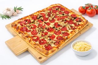 Pizza salame e funghi Family