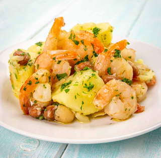 Gamberi con patate