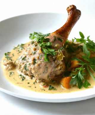 Udziec z królika w sosie śmietanowo - warzywnym BG