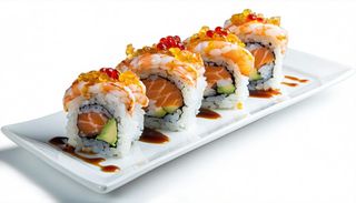 Uramaki salmon flambè roll - 8 pezzi