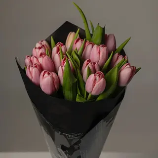 Ramo de 20 tulipanes rosas