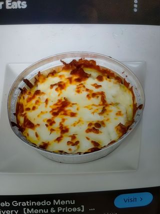 Plato gratinado carne a la plancha