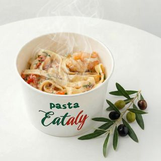 პასტა კრევეტით და ნაღების სოუსით