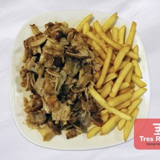Patatas Fritas Con Kebab (Pequeña)