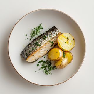 Matias z ziemniakami smażonymi