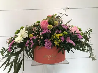 Bombonera De Flores Con Tapa - Mediana
