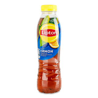Чорний холодний чай Lipton зі смаком лимона (500мл)