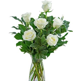 Bouquet Rosa Blancas (6 uds.)