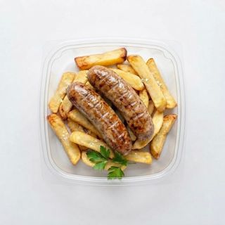 Chips and sausage