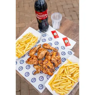 12 Piece Grilled Chicken Combo, Large Fries & 1.25L Soda