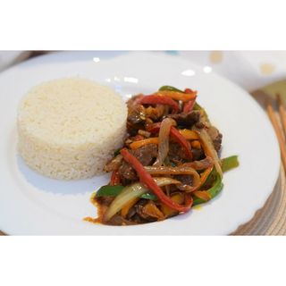 Shredded Beef Sauce With Basmati Rice