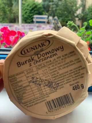 Luniak Burak Domowy z chrzanem 480g