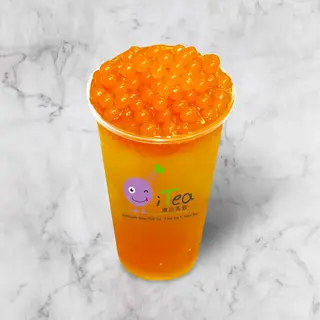 Peach Fruity Boba Tea