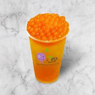 Peach Fruity Boba Tea
