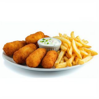 San Jacobos Con Croquetas Y Patatas