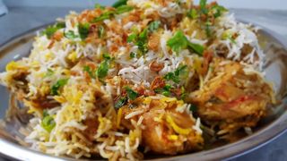 Chicken Dum Biryani, Special Indian Delicious Aromatic dish 
