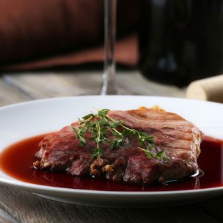 Entrecot al vino tinto
