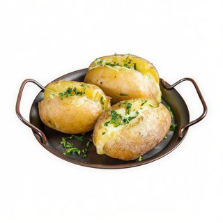 Patata Con Pollo Y Queso Al Horno