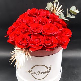 Cutie Mon Jardin cu 27 trandafiri roșii