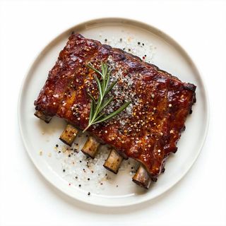 Costine di maiale con sale e pepe