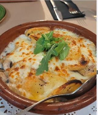 Patatas Gratinadas Al Funghi Y Trufa
