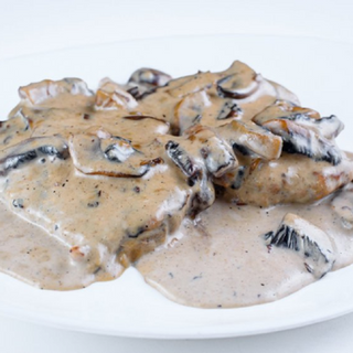 Muschiulet de porc inabusit in sos de ciuperci