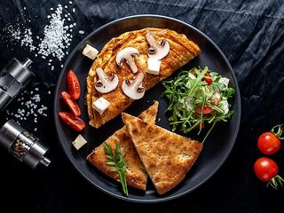 Омлет з сиром та грибами (250г)