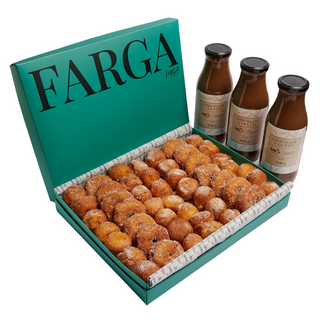 Surtido de Buñuelos y Chocolate Caliente (para 10 personas)