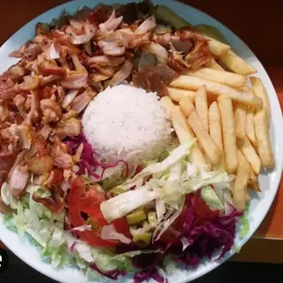 PLATO Kebab Con Arroz Y Patatas