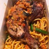 Spaghetti With Half Chicken
