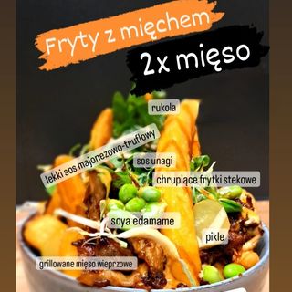 1x FRYTY Z MIĘCHEM + EXTRA MIĘSO 