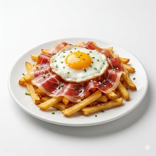 Huevos Rotos Con Jamón
