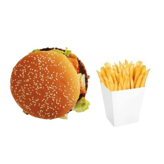 Menú hamburguesa pollo + patatas + bebida