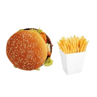 Menú hamburguesa pollo + patatas + bebida