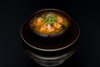 Miso cu somon si creveți