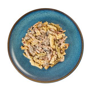 Fusilli Com Cogumelos E Bacon
