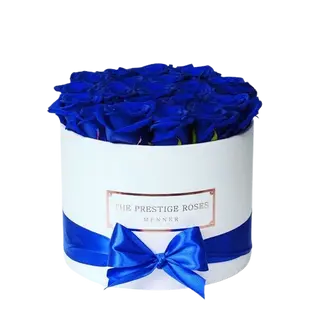 Caja Con Rosas Azules M12