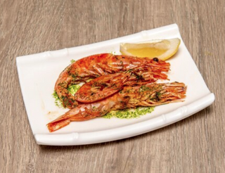 Gambón plancha y salsa verde