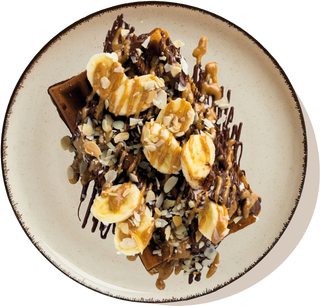 Gaufre Banana split Nutella