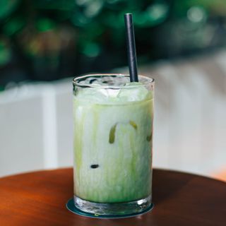 Iced matcha latte